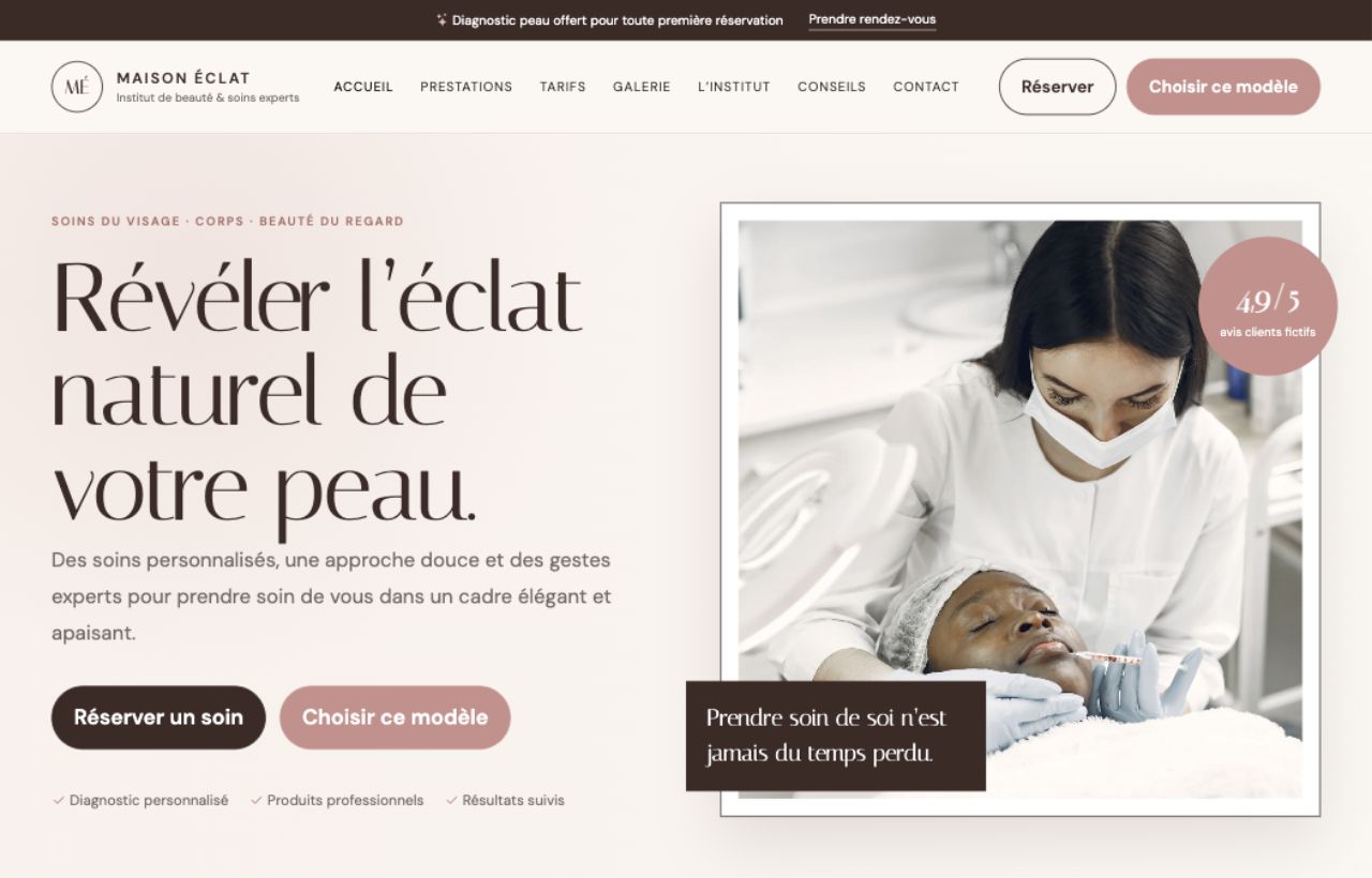 Aperçu du site Maison Éclat