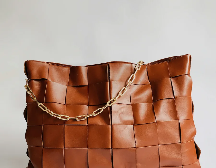 Sac en cuir tressé