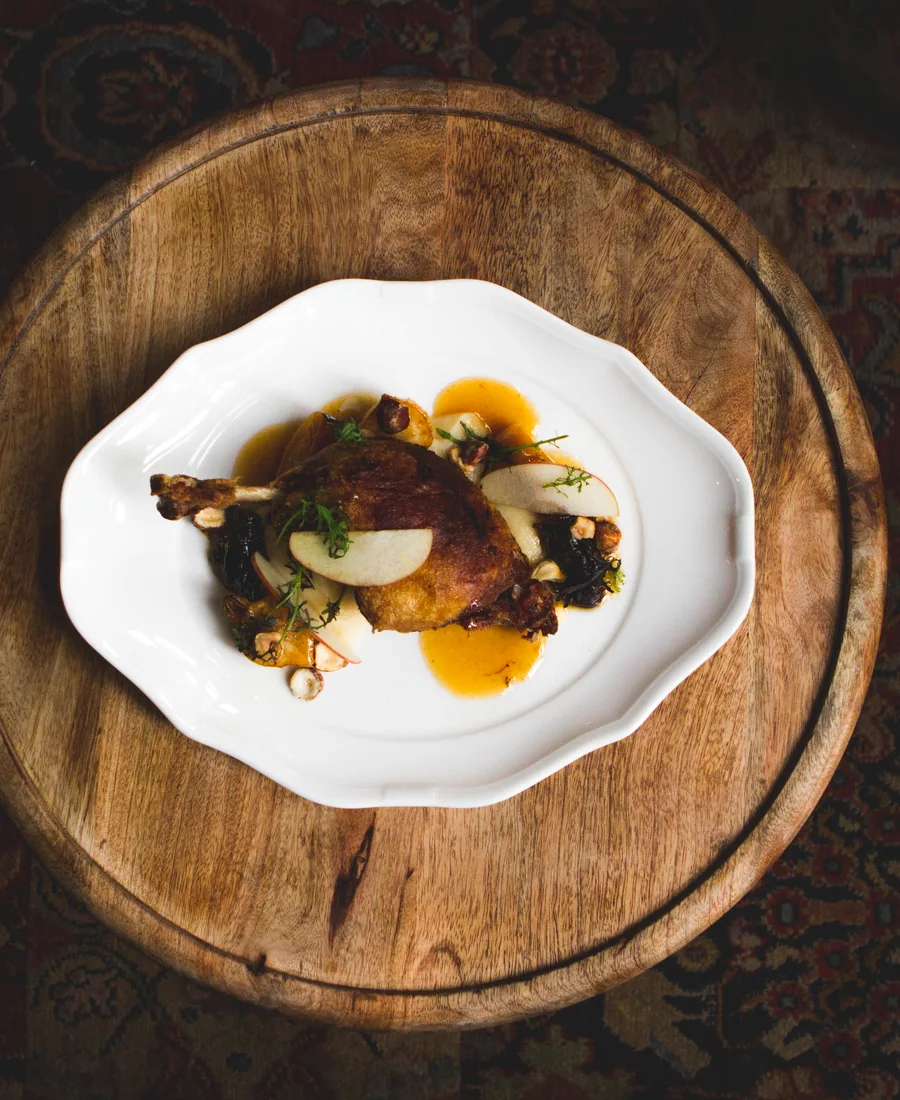 Plat de canard gastronomique